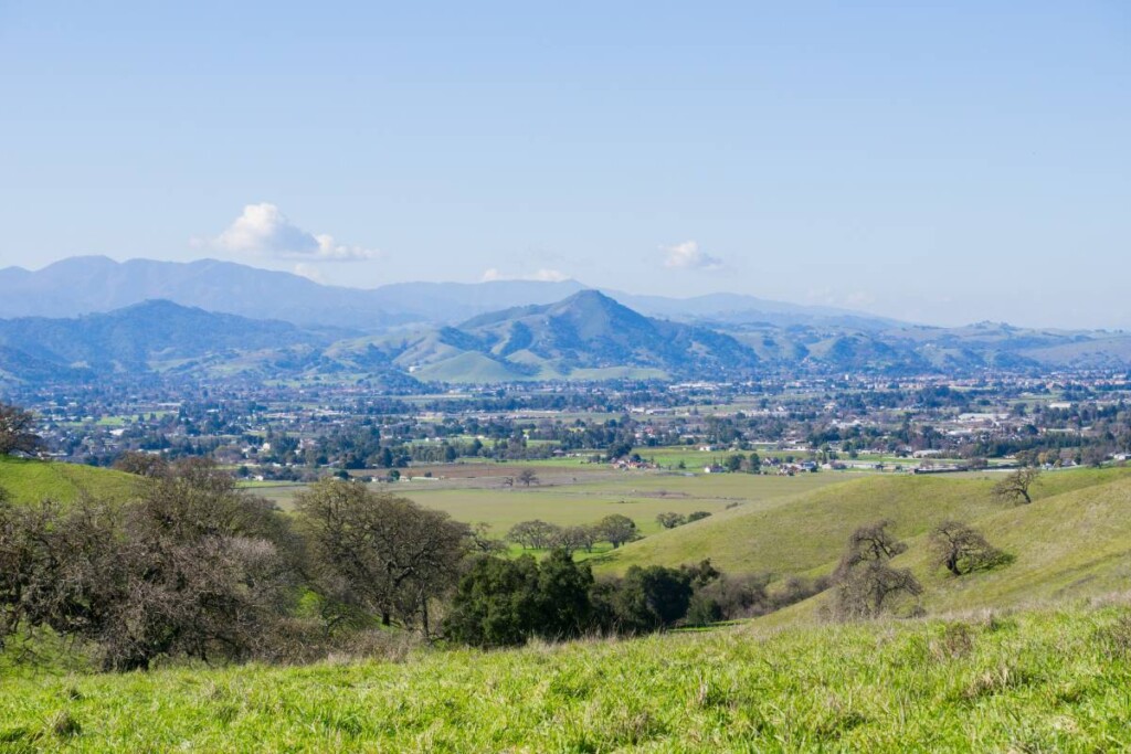A View towards Morgan Hill from Coyote Lake as an example of Morgan Hill Real Estate
